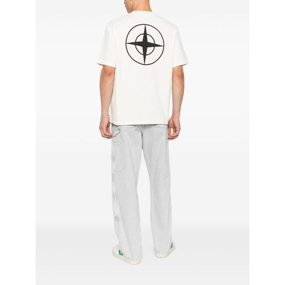 Stone Island Men's T-Shirts And Polos Ivory - Picture 2 of 4